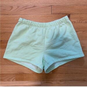 TNA light green sweat shorts